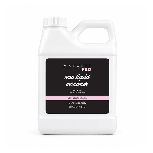 Low Odor Monomer - MMA Free, Non-Yellowing Formula for Acrylic Nails | 8 Fl Oz, Made in USA