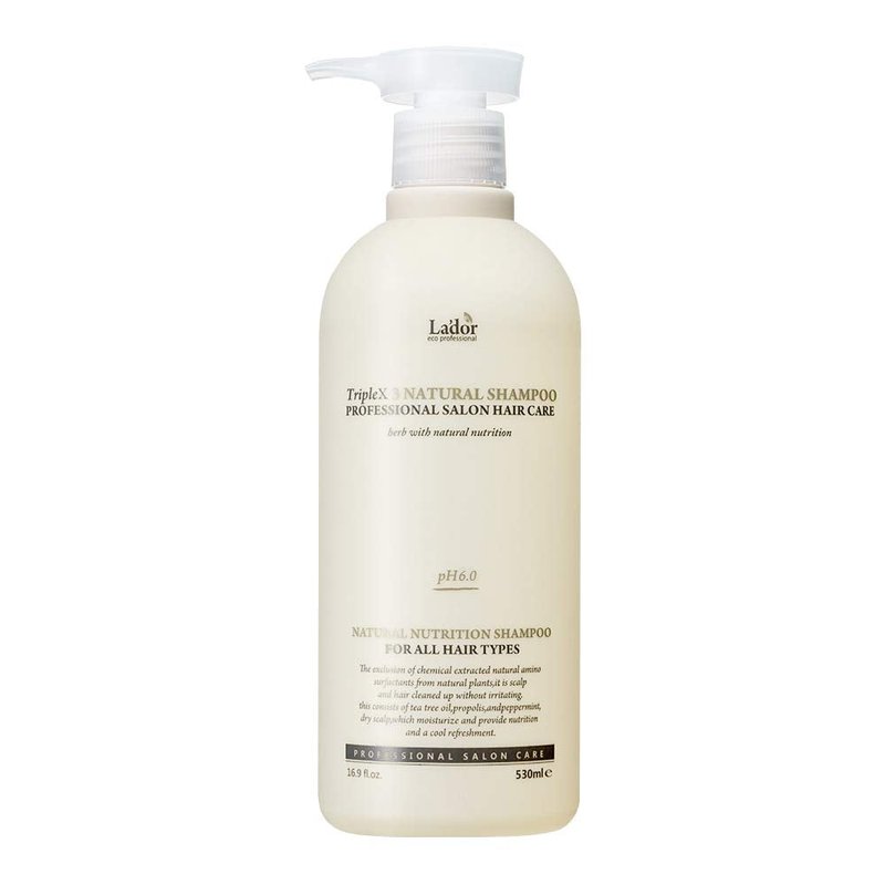 LA'DOR LADOR TripleX 3 Deep Cleansing Shampoo for Dry Itchy Sensitive Scalp Dandruff Naturally-derived Ingredients Tea Tree Lemon Lavender Sulfate-free Korean Hair Care