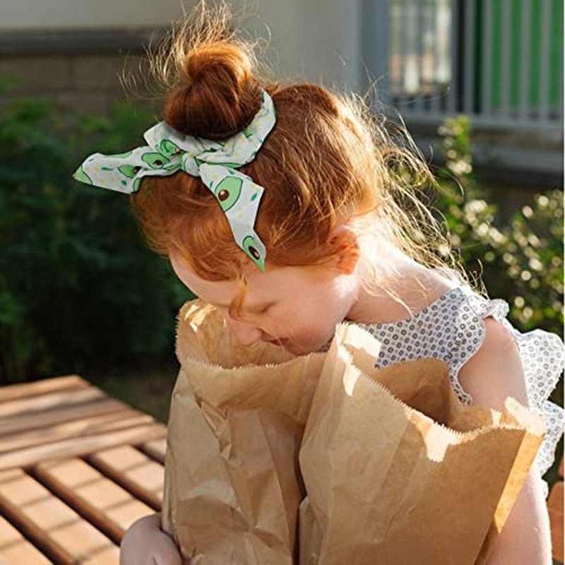 20 Pack Scrunchies for Thick Hair: Cute Ribbon Hair Ties with Fruit Bows for Girls and Women, Ponytail Holders Hair Accessories