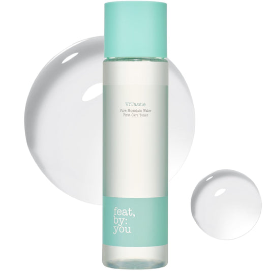Feat By You ViTassie Pure Mountain Water First Care Toner - (5.41 FL OZ) Hydrating Toner for Face with Vitamin C & Hyaluronic Acid, Korean Skin Care Pore Minimizer Facial Toner, Vegan, Made in Korea