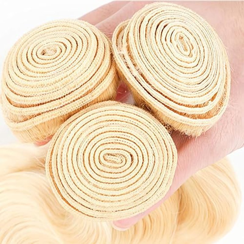 613 Blonde Bundles Human Hiar 26 28 30 inch Body Wave Hair Weave for Black Women Brazilian Virgin Hair 12A Quick Weave 3 Bundles Double Weft