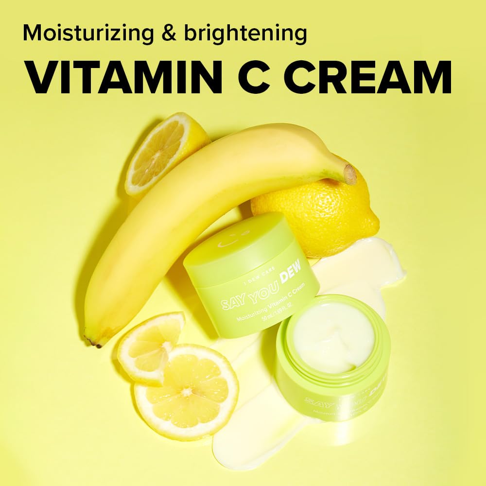 I DEW CARE Vitamin C Face Moisturizer - Say You Dew | Korean Skin Care Routine Panthenol, Niacinamide, Non-irritating, Hydrate and Illuminate Glass Smoother Skin, 1.69 FL Oz