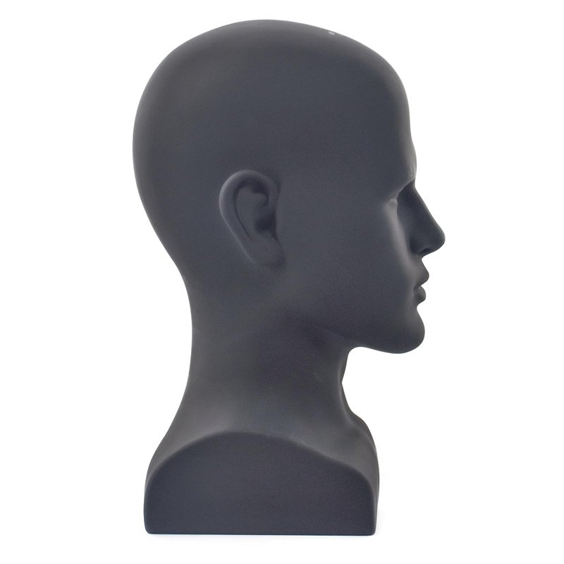 SK-QACD Mannequin Head Male Professional Cosmetology Manikin Head for Display Headset, Headphone, Game Console, Hats, Wigs Jewellery（L90-YH）