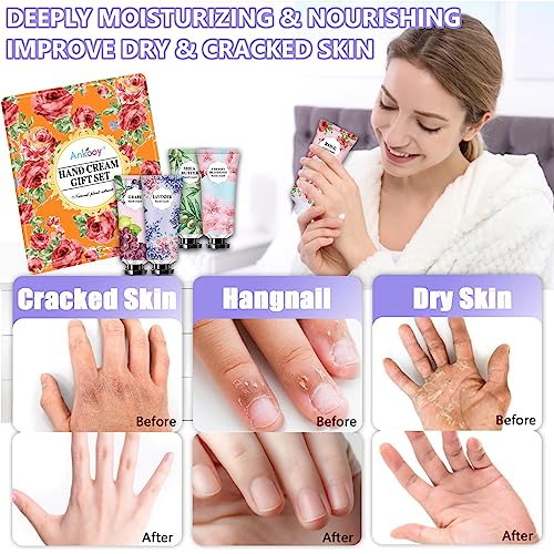 10 Pack Hand Cream Gifts Set,Mothers Day Gifts,Birthday Gifts for Women,Natural Plant Fragrance Scented Hand Lotion Travel Size Mini Lotion Shea Butter,Teacher Gifts,Gift for Mom Thank You Gifts