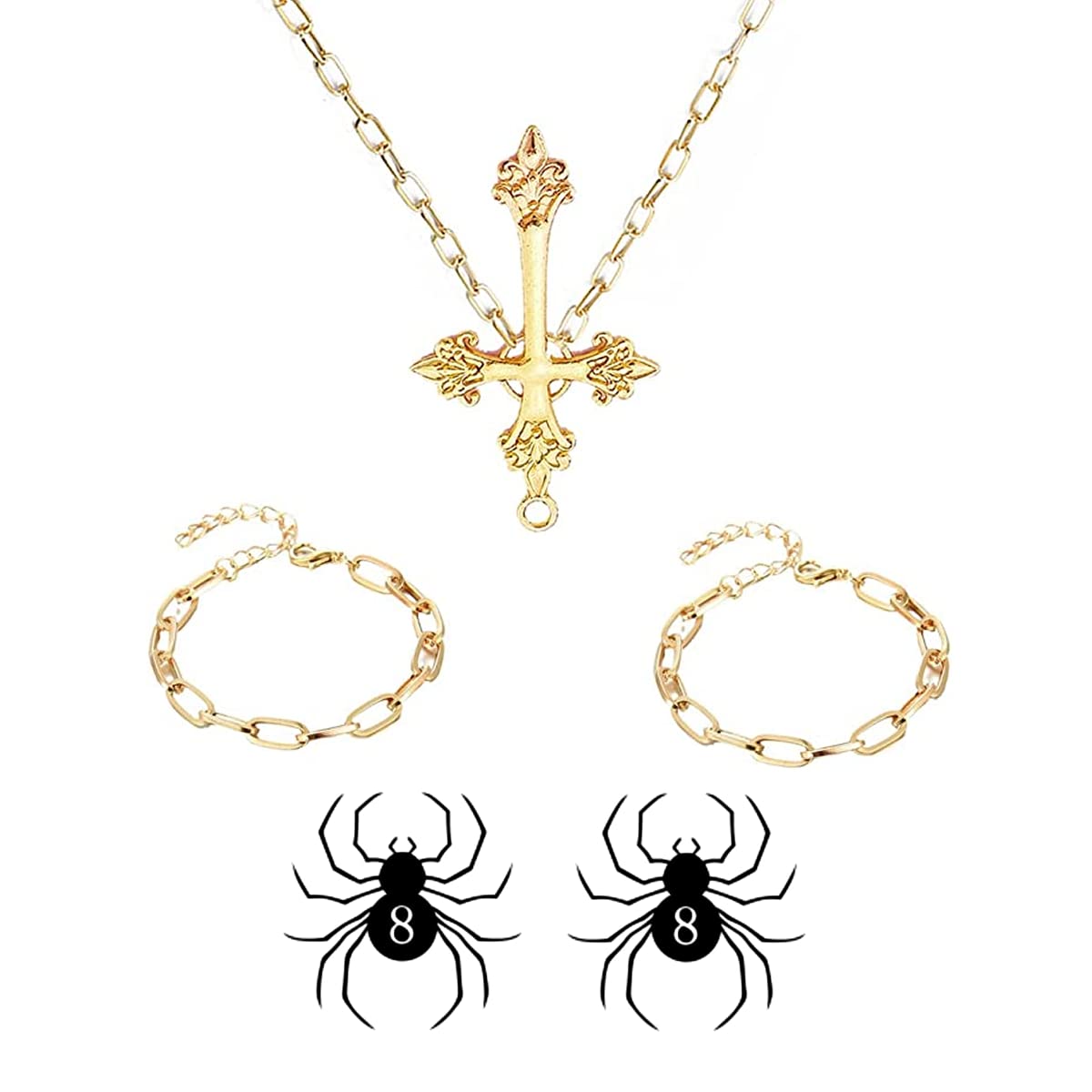 Anime Tattoo Spider 8,Anime Cosplay Temporary Sticker (B)