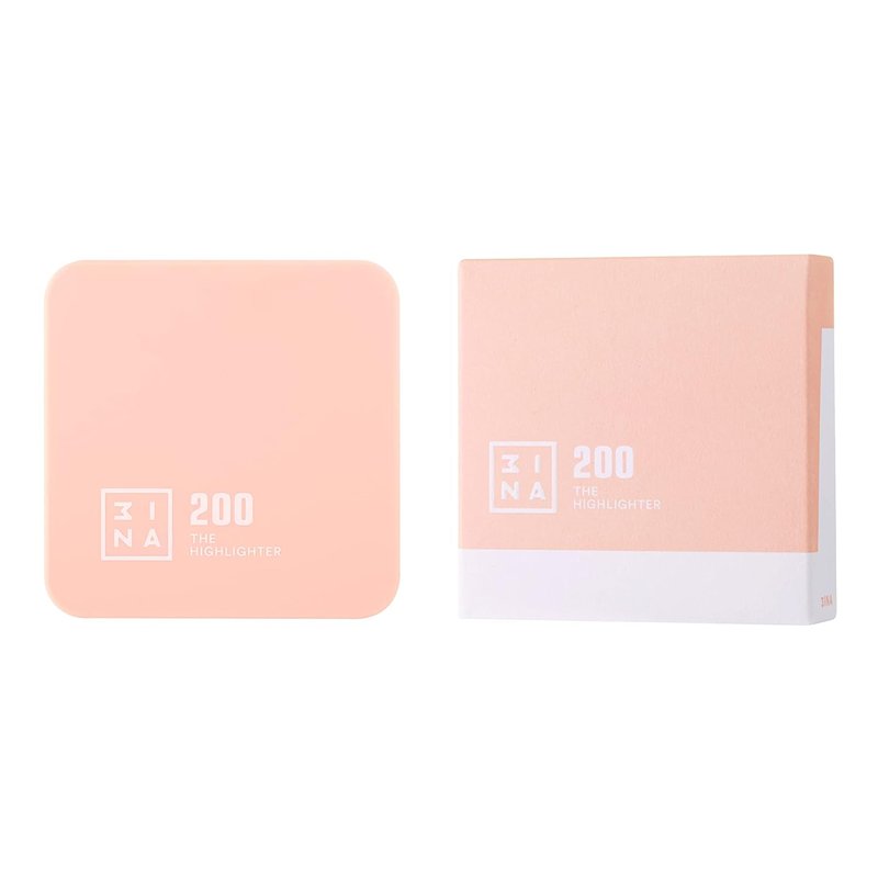 3INA Makeup Highlighter 200 - Vegan, Cruelty-Free Shimmering Formula | Light Natural 6 ml