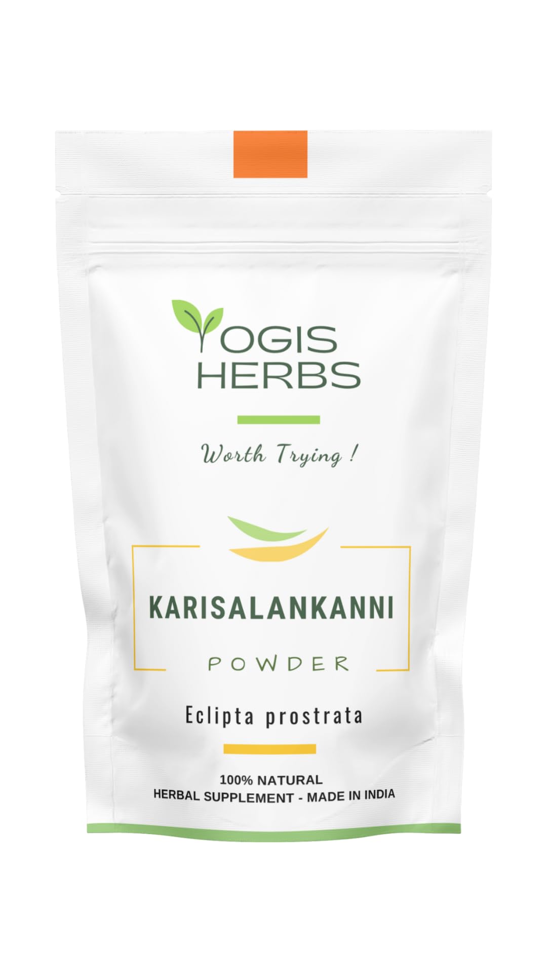 YOGIS HERBS Karisalankanni Powder, Bhringraj / Eclipta alba (False Daisy / Kesharaja "King of Hair") - Traditional Ayurvedic Hair Care Powder for Hair Growth, Strength & Scalp Wellness