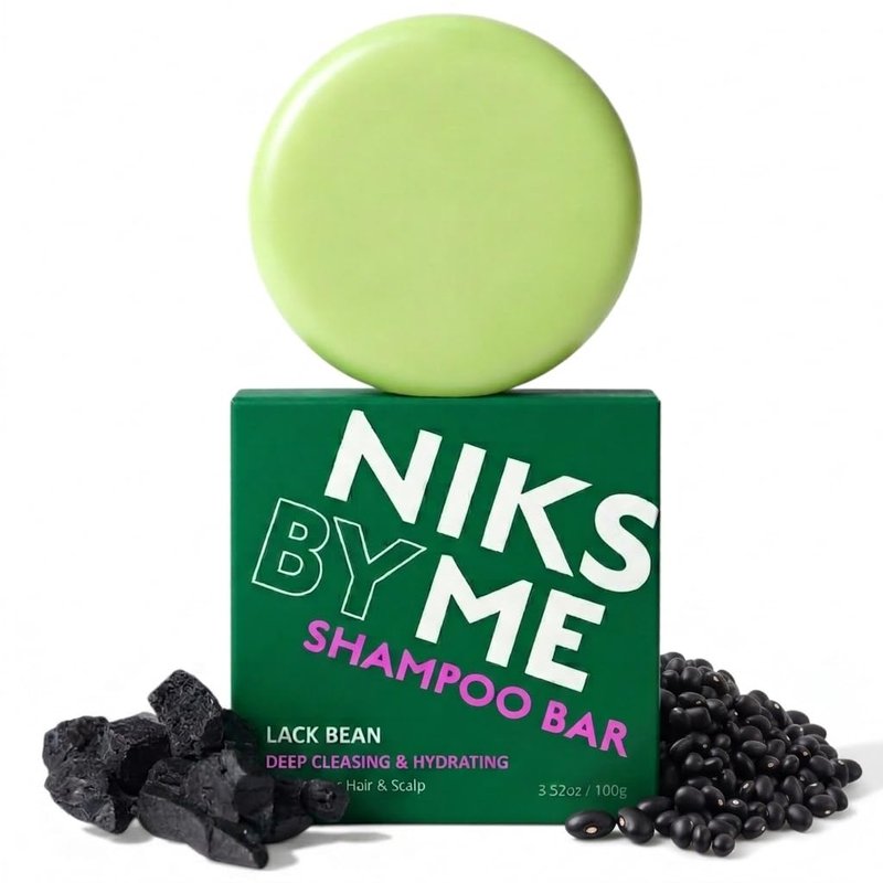 Charcoal & Black Bean Shampoo Bar - Volumizing Hair Care for Thinning Hair | Vegan Protein-Rich Formula (3.5oz)