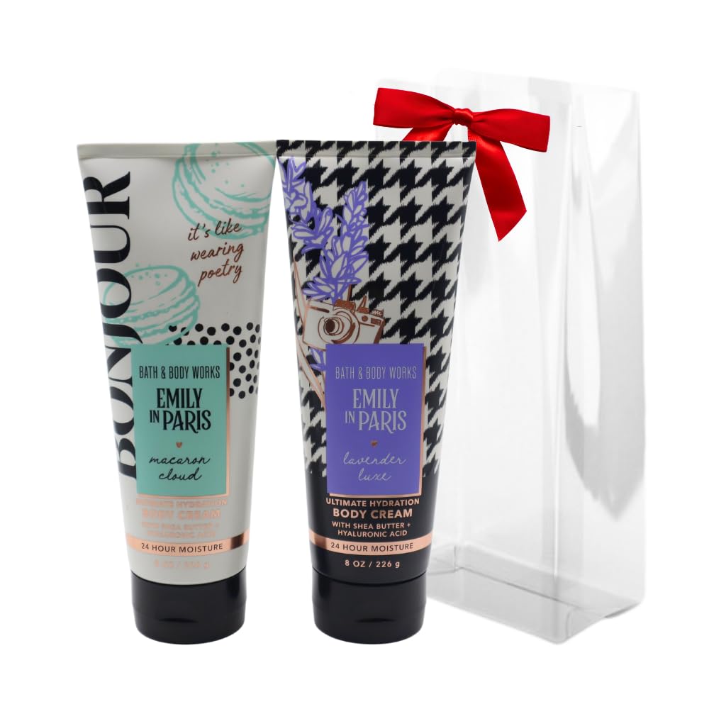Emily in Paris Macaron Cloud & Lavender Luxe Body Cream Gift Set | 2-Piece 8 oz Holiday Collection