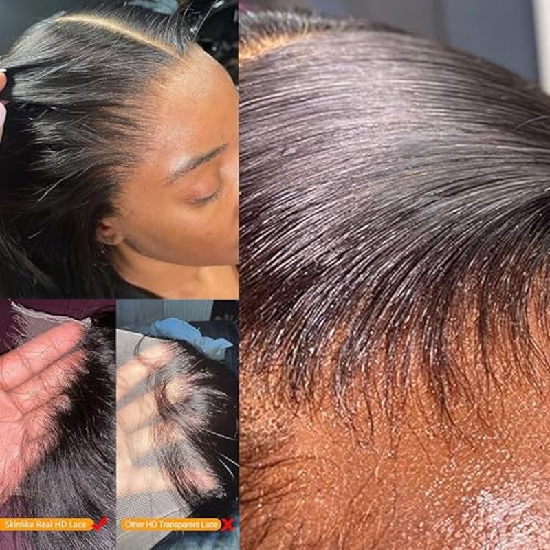MEODI 13x4 Skinlike HD Lace Frontal Only, Bleached Small Knot Pre-plucked Natural Hairline Straight Human Hair 12 Inch