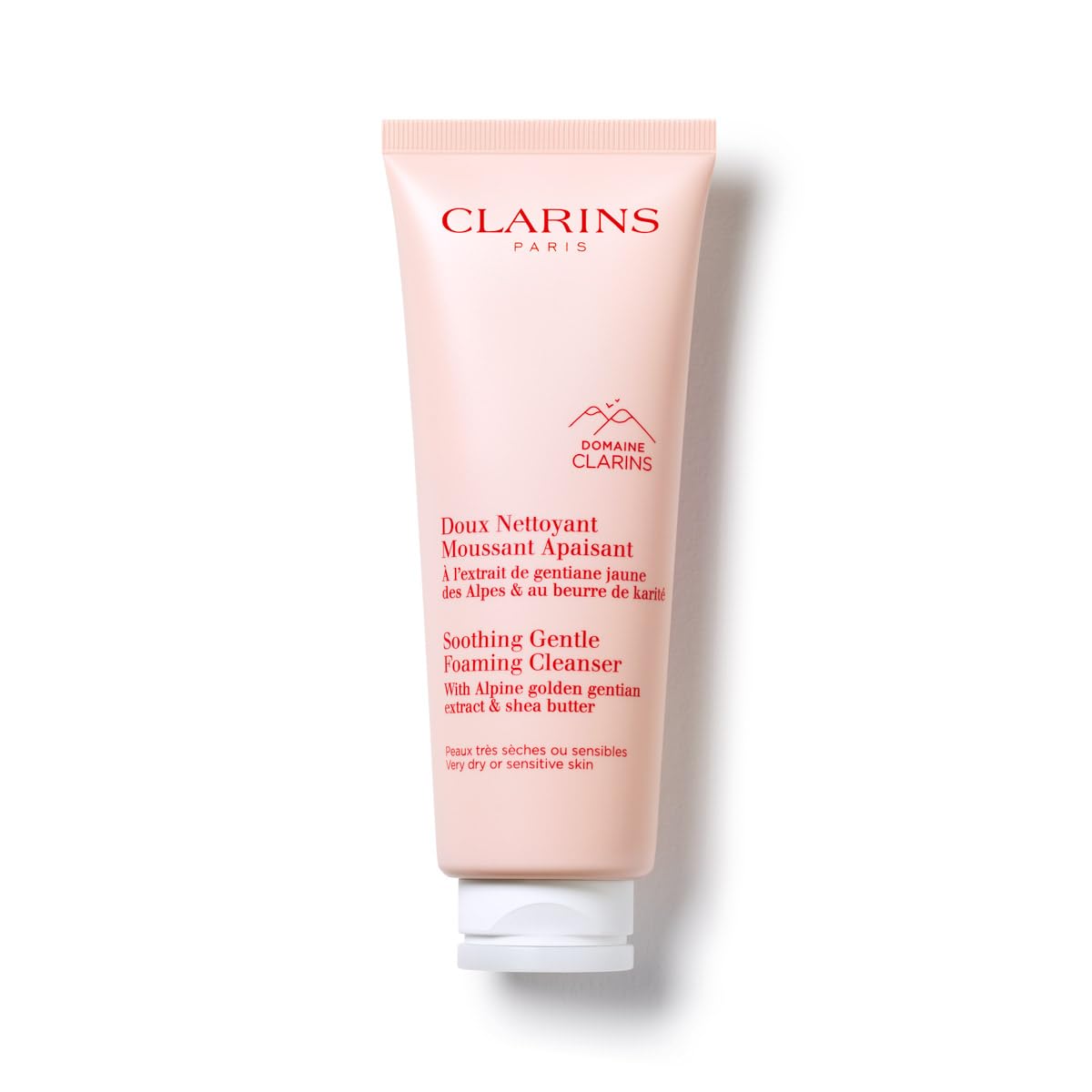 Clarins Soothing Gentle Foaming Face Cleanser | Cleanses, Soothes, and Comforts | Contains Nourishing Shea Butter | Soap-Free| SLS-Free| Very Dry or Sensitive Skin Types | 4.2 Ounces (Pack of 1)