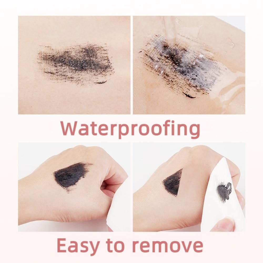 Waterproof Mascara for Tiny & Lower Lashes – Small Precision Brush, Volumizing Black Formula, No Clumping, Smudge & Humidity Resistant, All-Day Wear, Hypoallergenic Eye Makeup Gift， Black (1 Pc)