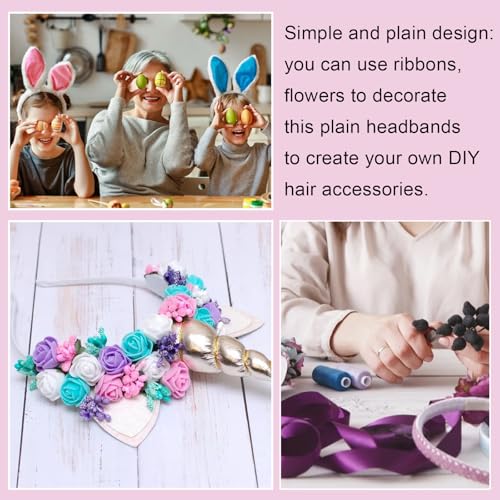 100 Pcs Bulk Headbands White Hair Band for Women Plastic Headband with Teeth for Girls Plain Hair Accessories Christmas Craft Plastic Headbands for DIY