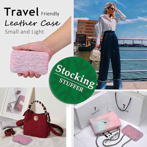 Manicure Set 10 in 1 Stainless Steel, Nail Clippers Scissors Pedicure Tools Kit - Portable Travel Grooming Kit for Men and Women with Leather Case (Rose Red)