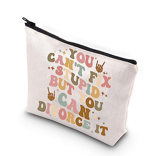 WCGXKO Divorce Gift Ex Wife Makeup Bag Zipper Pouch (DIVORCE IT) - Travel/On-the-go, Makeup Storage, Organizing Essentials, Gift for Cosmetic Enthusiasts