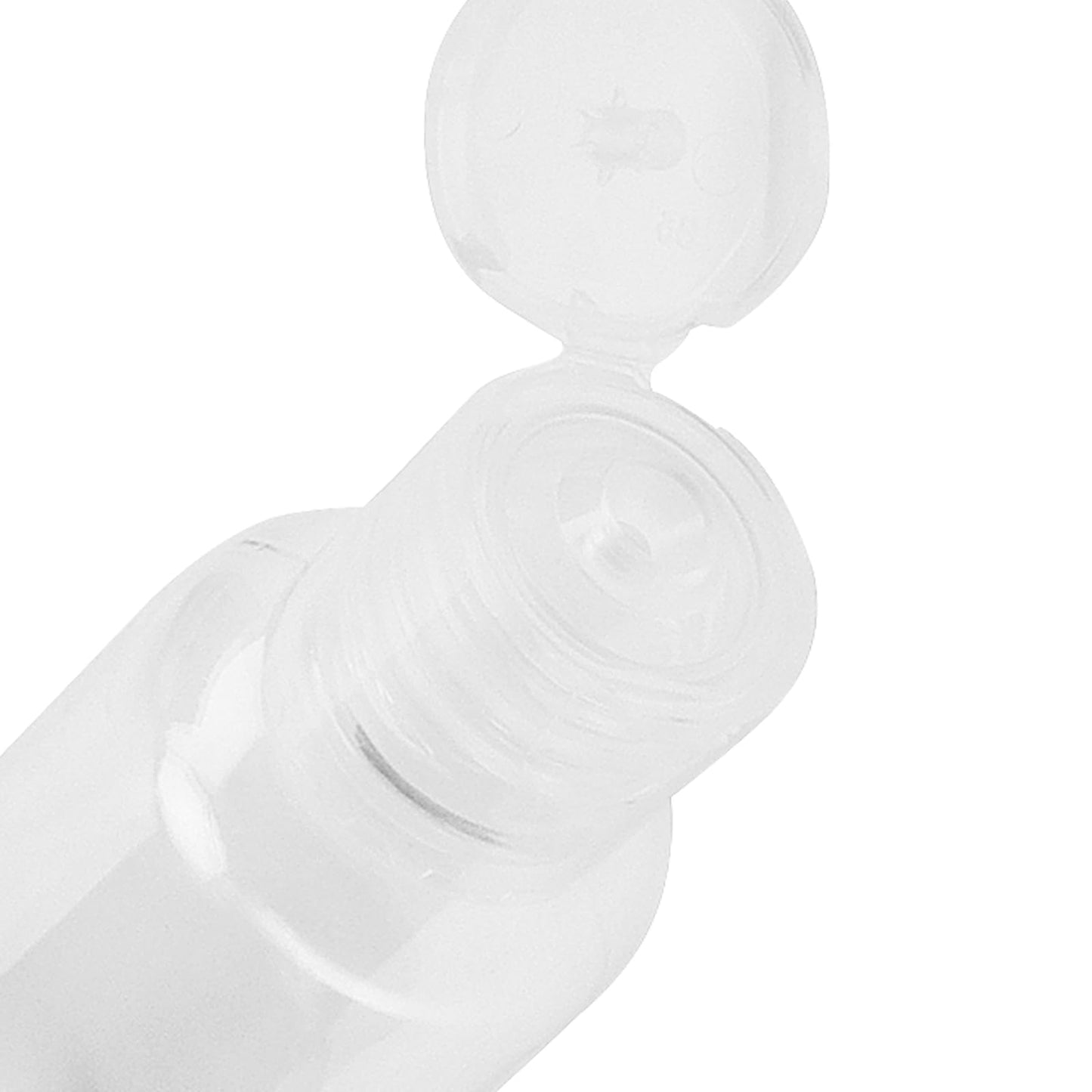 GINLANK 120 PCS 1oz/30ml Clear Empty Travel Bottles, Round Empty Bottles with Flip Cap, Plastic Sample Bottle Container for Shampoo Lotions Shower Gel Makeup