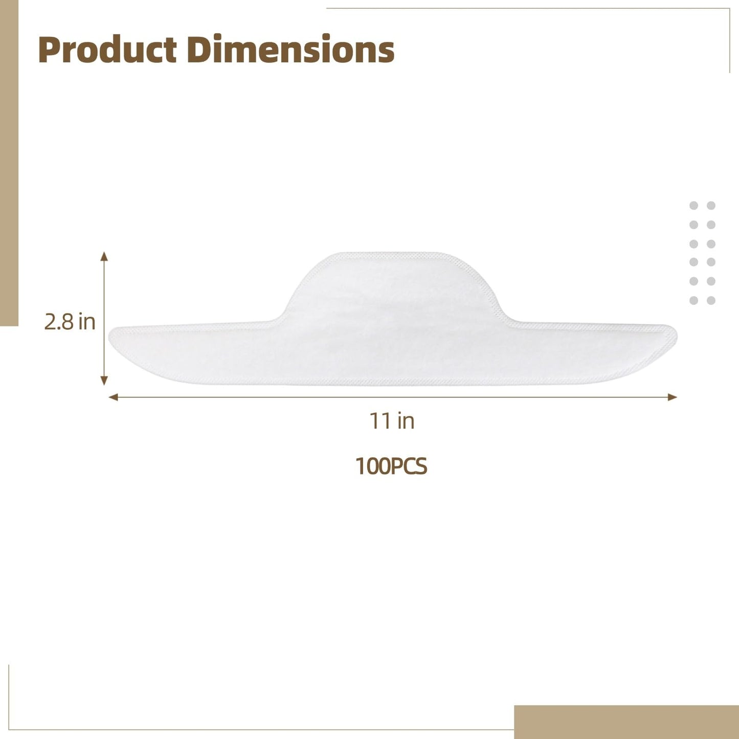 100 PCS Neck Collar Sweat Pads, Disposable Collar Sweat Pads for Men Women Shirts, Fitted Neck