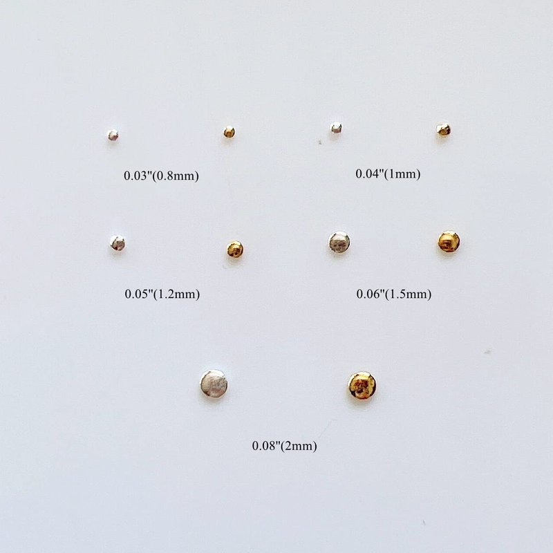 NAIL ANGEL Approx.1000pcs/bag Nail Art Round Metal Stud Different size Stud Gold and Silver Color 10011