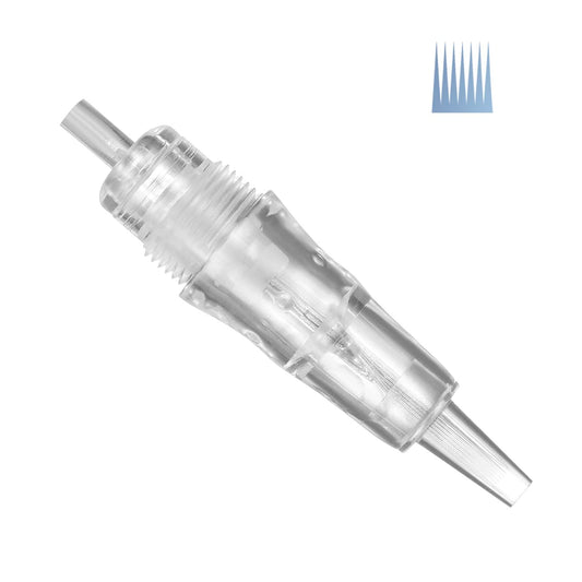 CHUSE C22 Prevents Ink Spitback Safety Tattoo Pro Cartridges Needles Permanent Makeup Needles Box of 10Pcs (7F 0.3)