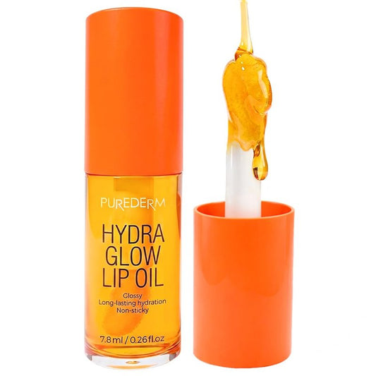 Purederm Hydrating Glow Lip Oil, Non-Sticky Lip Gloss (0.26 fl oz)