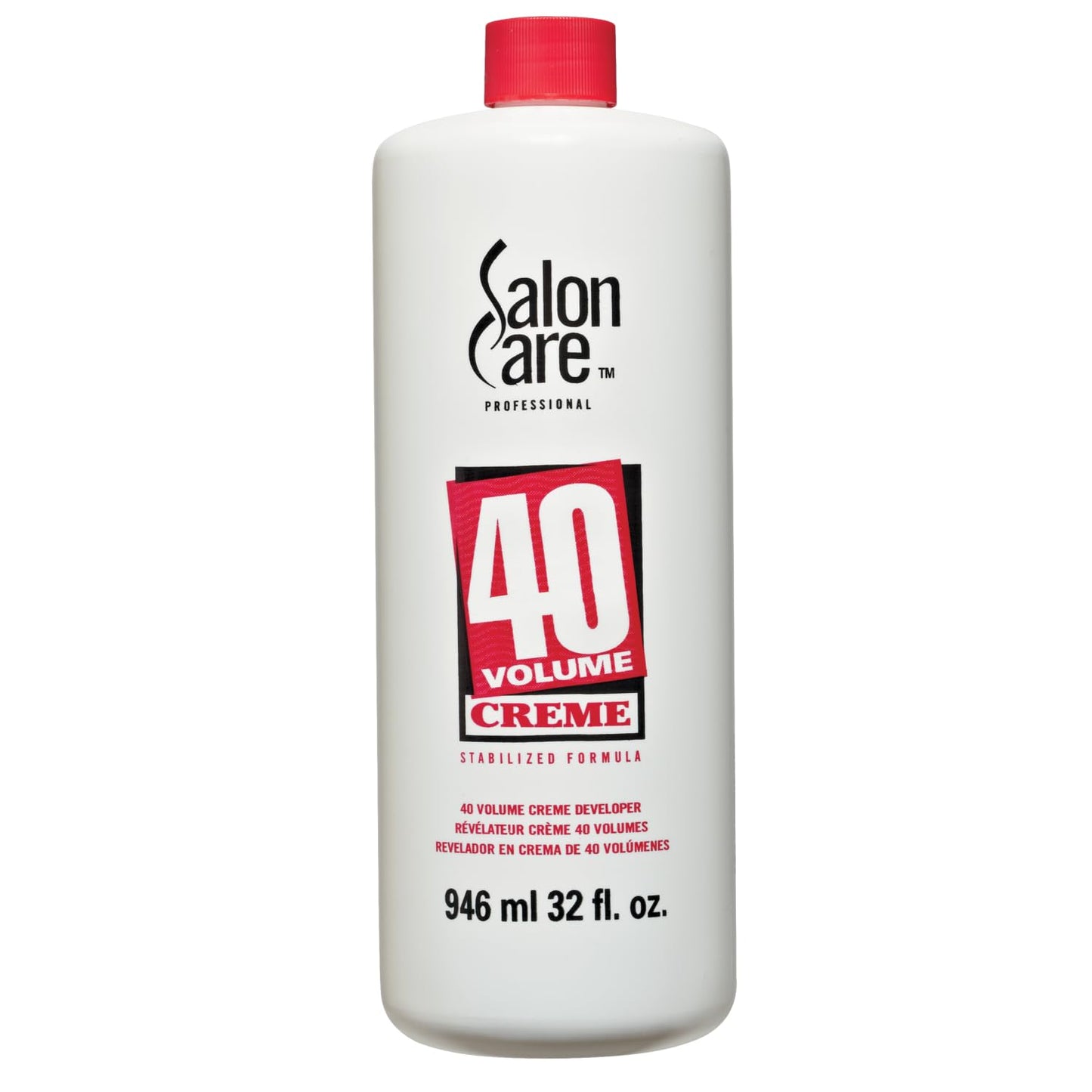Salon Care 40 Volume Creme Developer, Strong Lift Formula, Easy to Handle Cream Consistency, Can Be Used as a Bleach Booster, 16 oz
