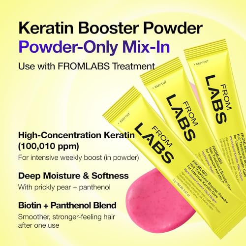 FROMLABS Hair Repair Duo ? Protein Capsule Hair Repair Treatment (6.76 fl oz) + Intensive Keratin Booster Powder (8 Pack) | 3?Minute At?Home Keratin Mask, Deep Repair for Damaged, Color?Treated Hair