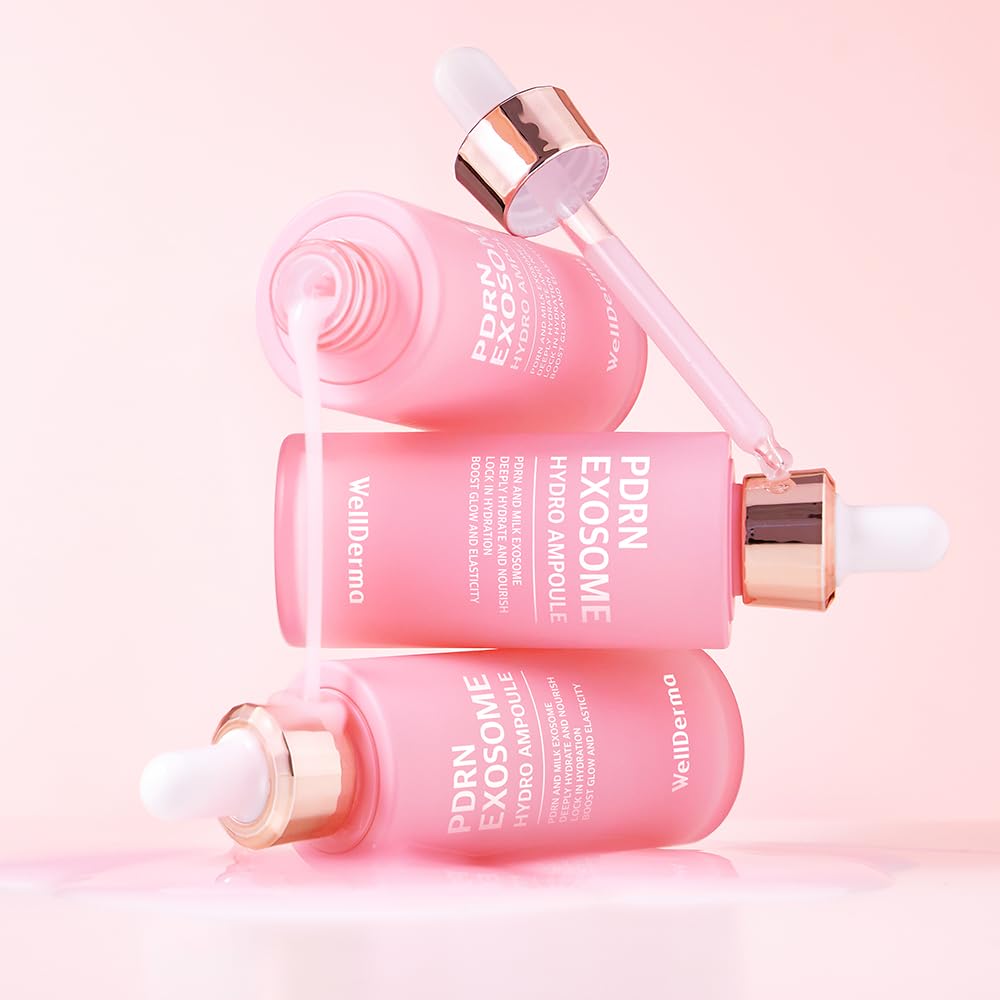 WELLDERMA PDRN Exosome Hydro Ampoule, 30ml – Lightweight Moisture Serum with Niacinamide, Peptides & Collagen Complex for Skin Revitalization