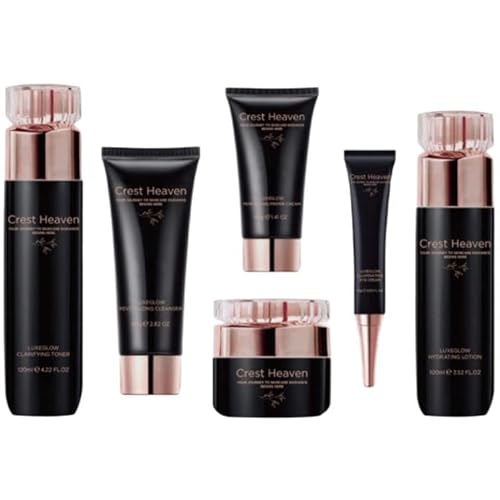 Women 6-Piece Facial Kit for Radiant Skin Care, Facial Care, Face Moisturizing and Anti-aging Skin Care luxeGlow