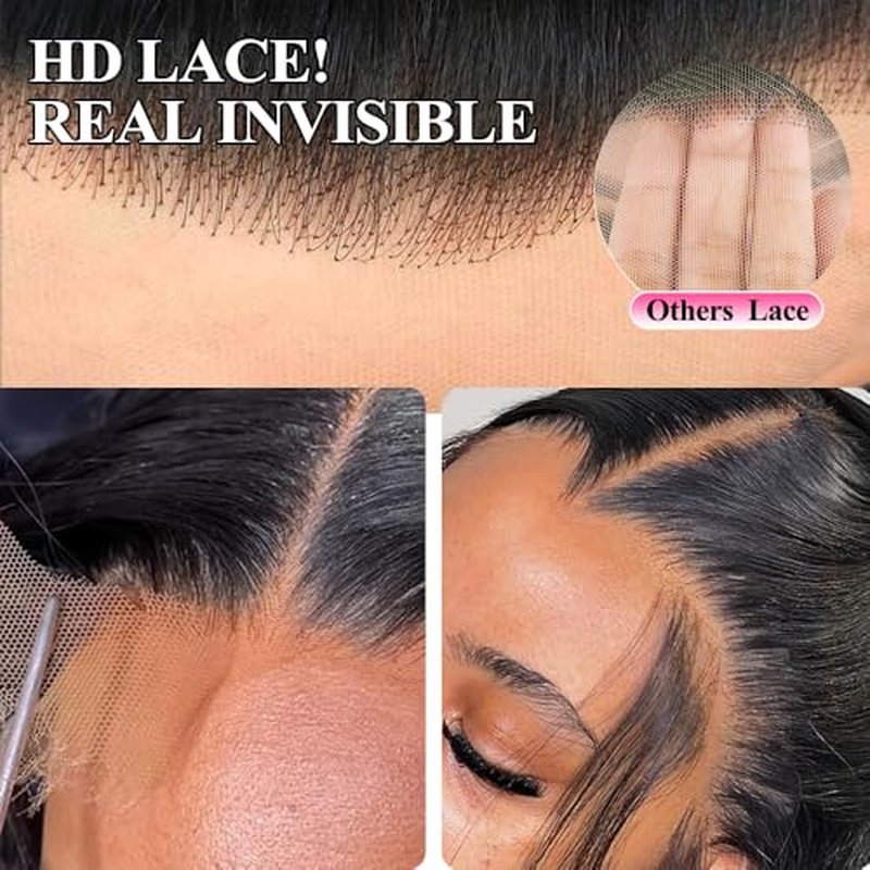 26inch Lace Front Wigs Human Hair 180% Density 13x4 HD Body Wave Lace Frontal Wig 100% Human Hair Glueless Wigs for Women Natural Color