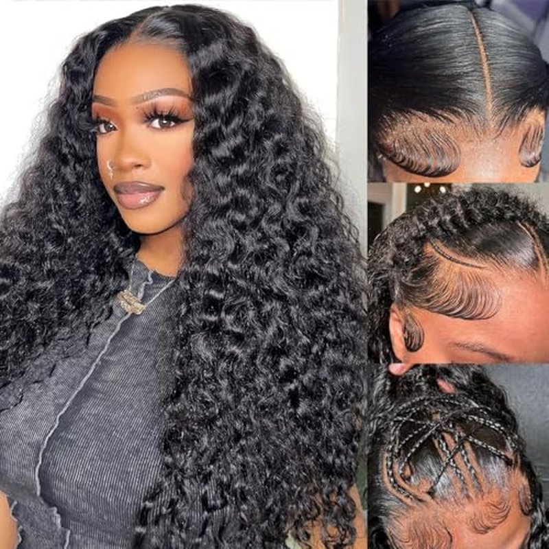 ???????????????? Wet and Wavy Human Hair Wig Pre Plucked Pre Bleached Knots 13x6 HD Lace Front Wigs for Black Women 200% Density Brazilian Remy Human Hair (26 Inch)