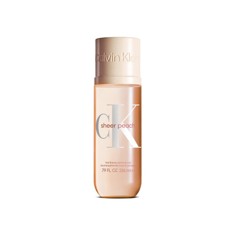 Calvin Klein CK Sheer Peach Hair & Body Mist – Fruity Unisex Perfume – With Notes of Peach Nectar Accord, Waterlilies, & Musk