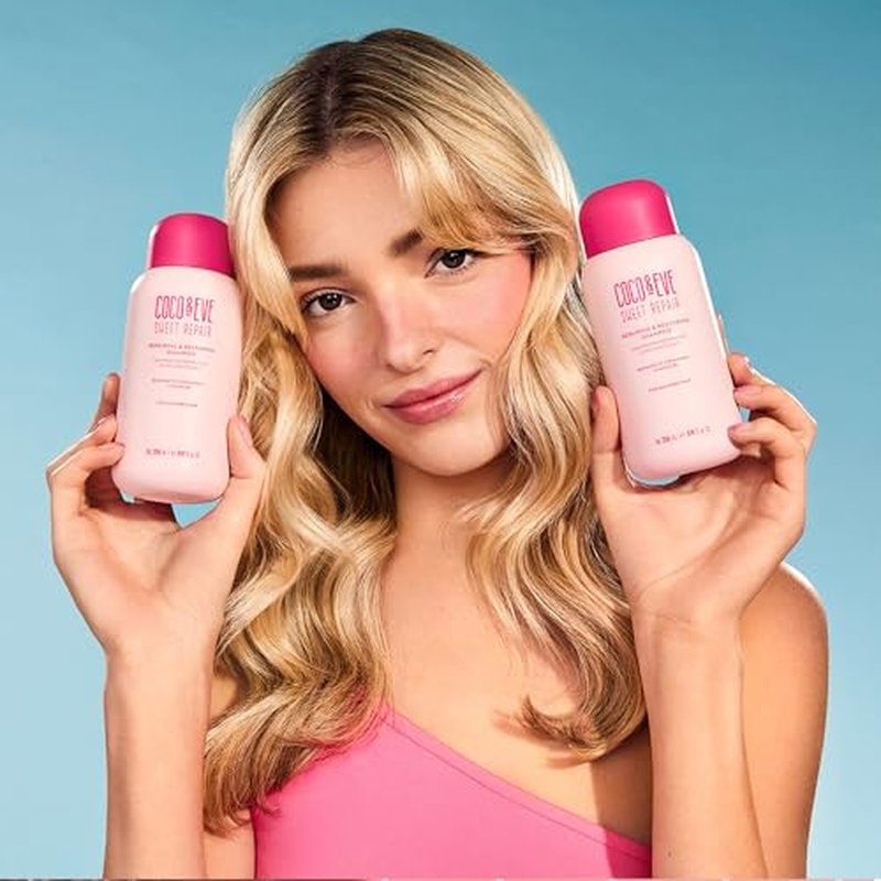 Coco & Eve Repair & Restore Shampoo & Conditioner Bundle. Hydrating & Strengthening Set for Damaged, Color Treated Hair. Deeply Nourish, Reduce Split Ends & Breakage for Healthy Hair. (18.94 Fl Oz)