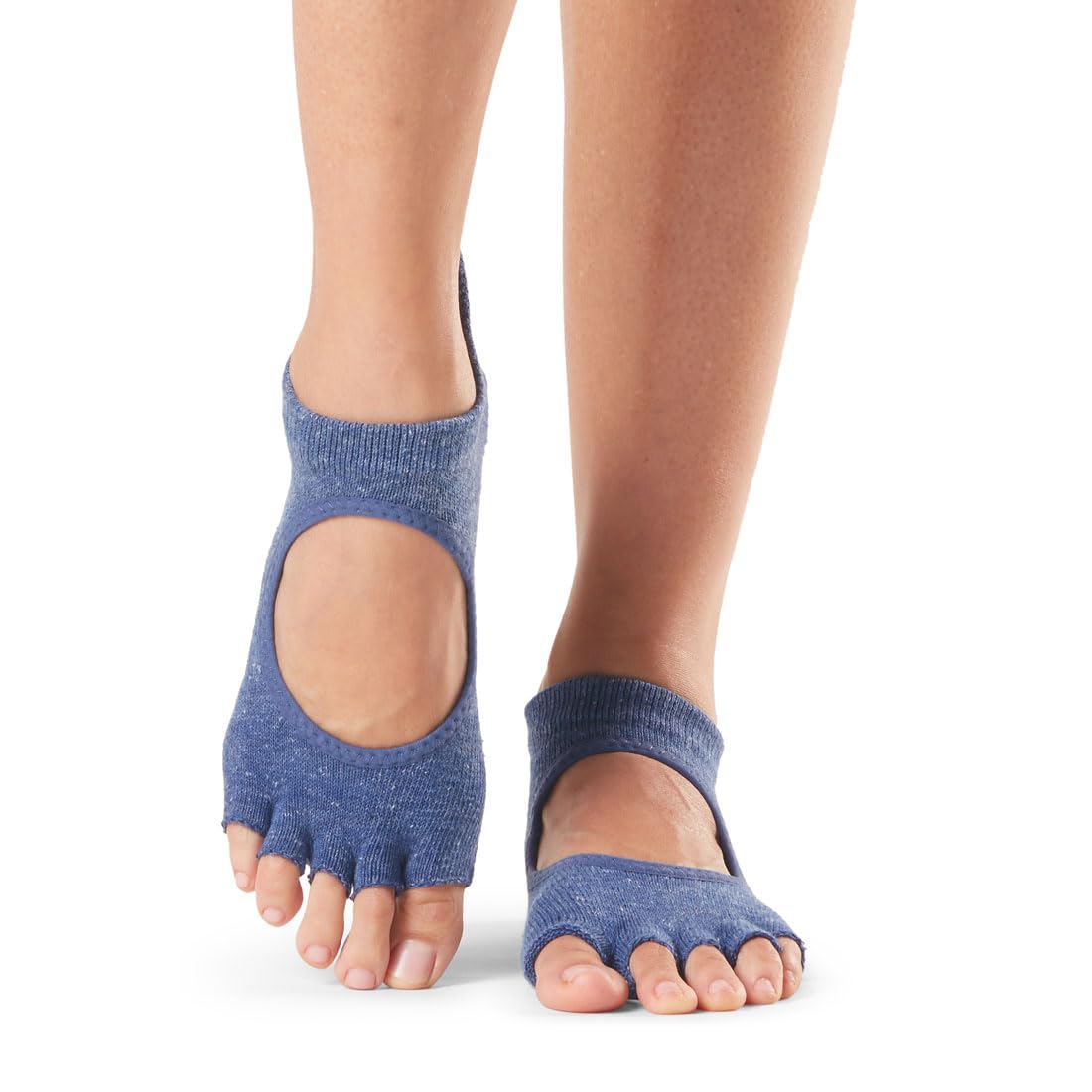 toesox Women's Bellarina Half Toe Grip Socks, Multi Pack - Non-Slip Pilates Socks with Grips for Yoga, Barre and Dance