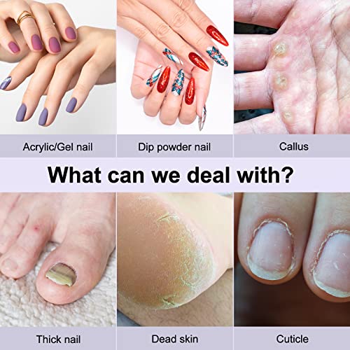 COSLUS Cordless Nail Drill Electric File: Professional for Acrylic Gel Dip Powder Nails Portable Nail Drill Machine Kit for Manicure Pedicure Nail Set with Everything Rechargeable Lightweight