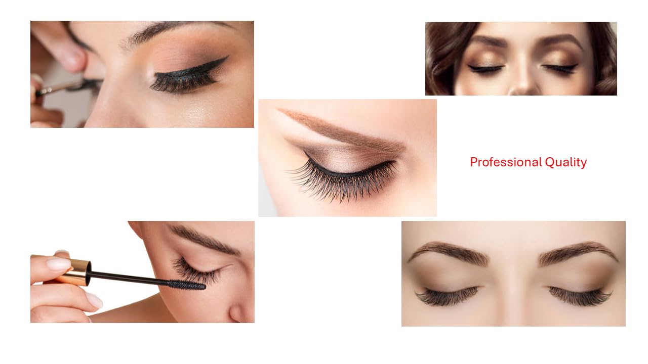 Red Cherry False Eyelashes #747S, Black (Pack of 6)