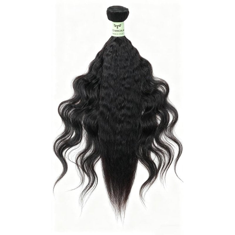 12 inch Kinky Straight Bundles Human Hair 100% Yaki Straight Hair Weave Unprocessed Brazilian Remy Hair Kinky Straight Human Hair For Black Women