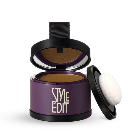 Style Edit Root Touch Up Powder | Temporary Hair Color for Gray Roots and Thinning Hair | Salon-Quality, Transfer-Resistant Hair Concealer | Medium Brown, 0.13 oz (Pack of 1)