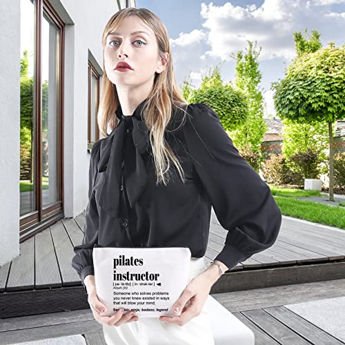 WCGXKO Pilates Instructor Gift Pilates Gifts Pilates Lover Gift Pilates Teacher Zipper Pouch Cosmetic Bag (pilates instructor)