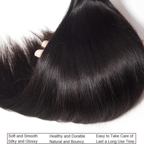 Straight Bundles Human Hair one Bundle 100g/pack 24 Inch 12A Brazilian Hair Single Black Bundles