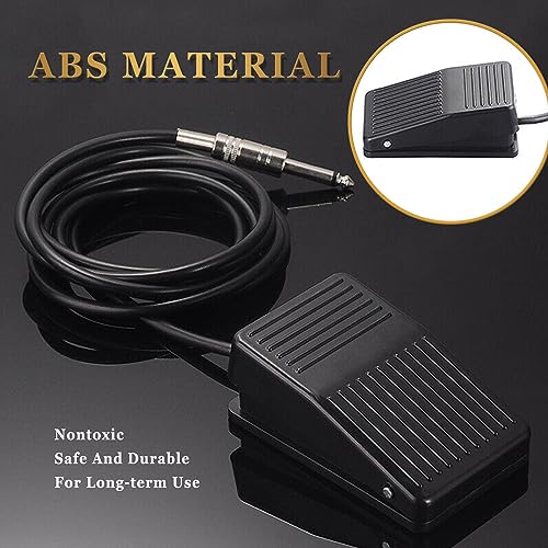 LEEYUKA Tattoo Foot Pedal - Plastic Tattoo Foot Pedal Black Round Tattoo Foot Switch for Tattoo Machine Tattoo Power Supply Tattoo Supplies