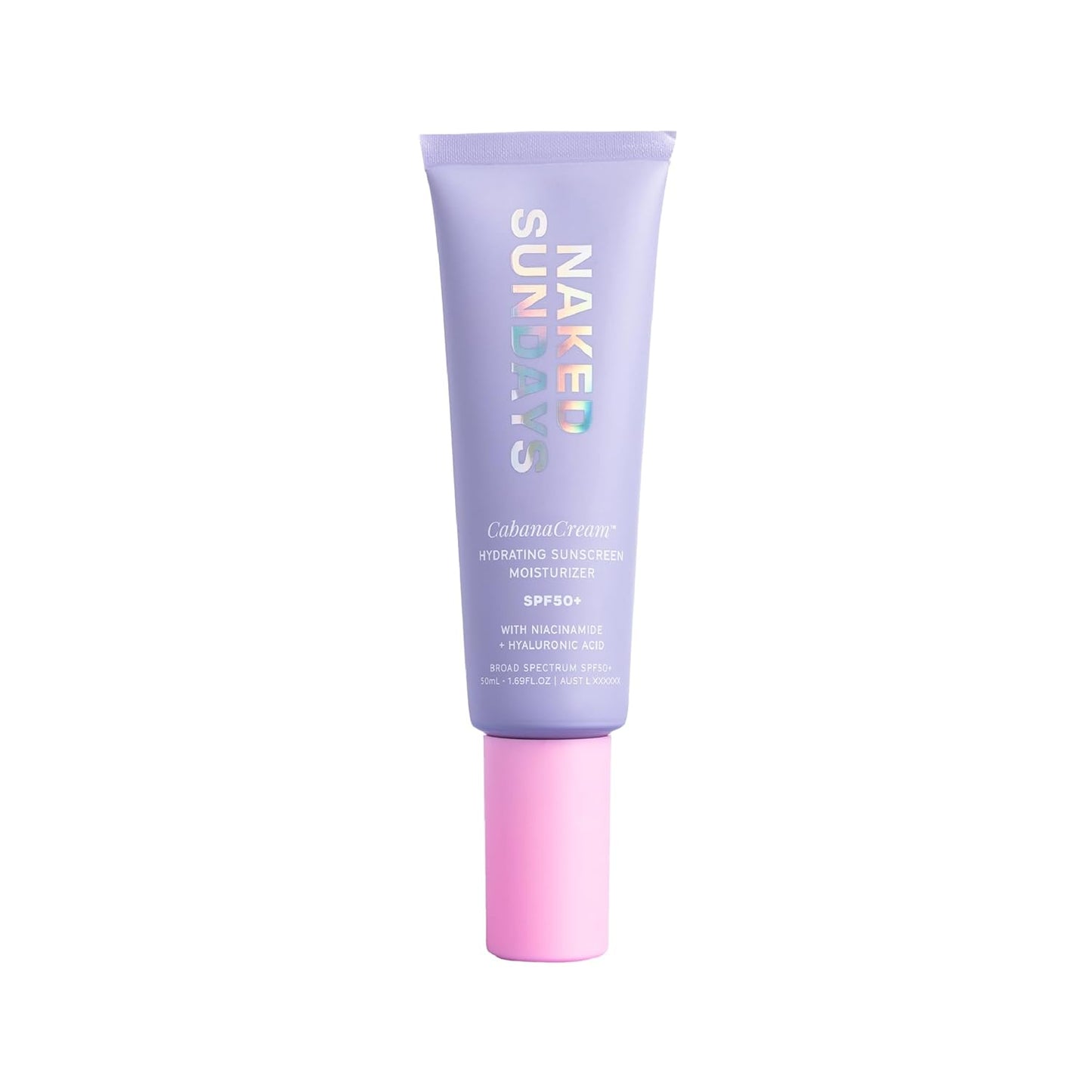 Naked Sundays Hydrating Sunscreen Moisturizer SPF 50 - Daily Face Primer | 50ml (1.69 Fl Oz)