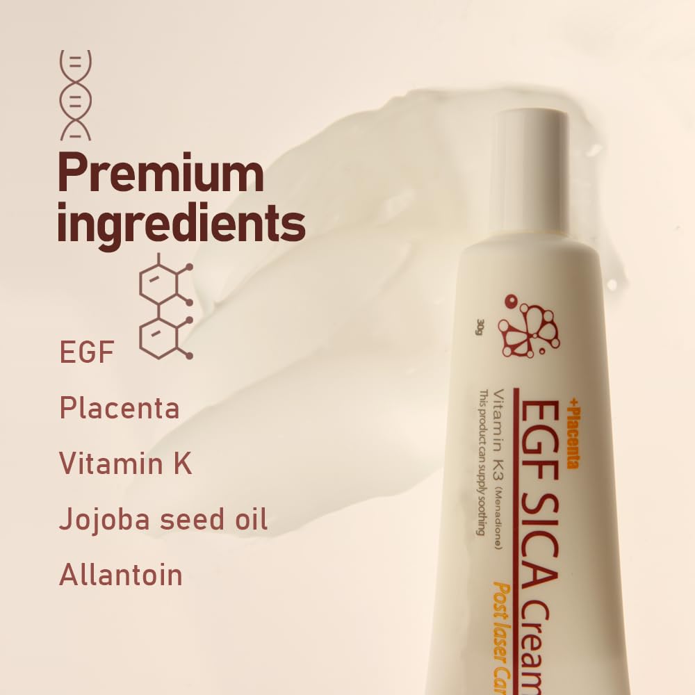 Placenta EGF SICA Cream1.05oz 30g. Bruise Cream. Improve Blush,dark cirles skin. After scar, acne treatment. nourishing.Elasticity.Vatality skin. KoreanCICA .
