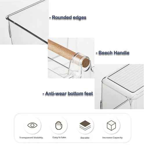 RS ONE Cosmetic storage box | Large-capacity cosmetic box holder, suitable for countertop dressing table and bathroom table storage (Transparent gray)