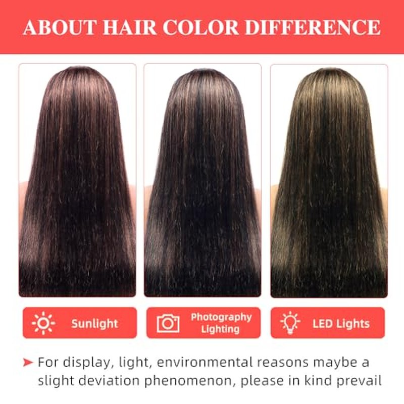 Glueless #FB30 Ombre V Part Wigs Human Hair Balayage Brown Straight Human Hair Wigs for Black Women Highlight Upgrade U Part Wig Full Head Clip In Half Wig No Leave Out 180% Density 20 Inch
