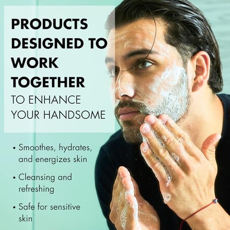 Tiege Hanley Skin Care Gift Box for Men, Gold Gifting Skincare Set With Face Wash, Exfoliating Scrub, AM & PM Moisturizer, Eye Cream, Lip Balm, & Anti Chafing Powder, Men¡¯s Skin Care, 8 Piece Set