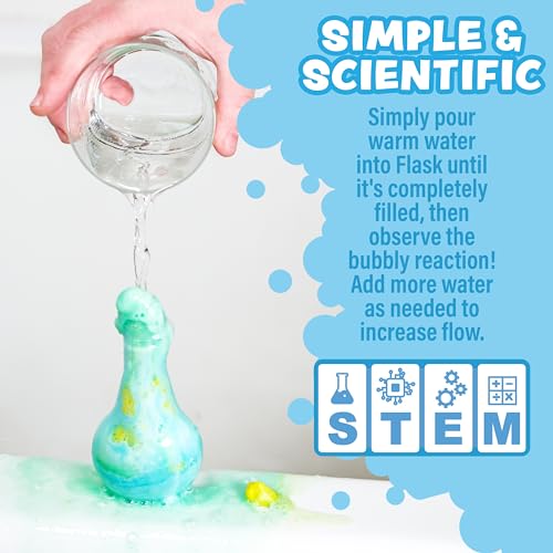 Tub Works¢ç Kids Bath Bomb Potion¢â Bath Toy, Variety 6 Pack | Nontoxic | Fizzes, Foams & Bubbles with an Eruption of Color | Interactive Bath Bombs | Fun Science Toddler Bath Toys