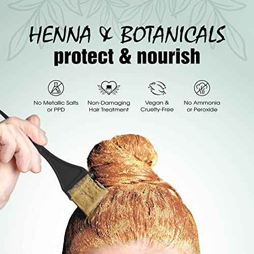 Light Mountain Henna Hair Color & Conditioner - Light Red Hair Dye for Men/Women, Organic Henna Leaf Powder and Botanicals, Chemical-Free, Semi-Permanent Hair Color, 4 Oz