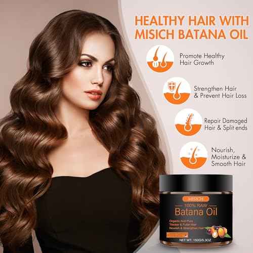 Raw Batana Oil for Hair Growth, 100% Natural Pure Dr. Sebi Botana Oil from Honduras, Unrefined Organic for Prevent Hair Loss, Enhances Thickness for Men & Women 5.3 oz
