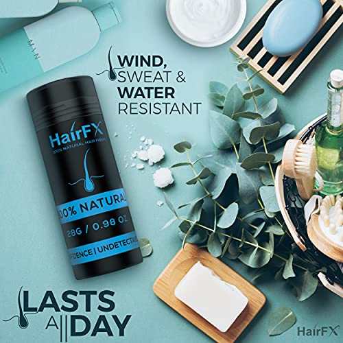 Hair Fibers for Thinning Hair (DARK BROWN) Undetectable & Natural - Giant 28g Bottle ? Hair Thickener + Instant Thicker Fuller Hair - Completely Conceals Hair Loss in 15 Seconds for Women & Men