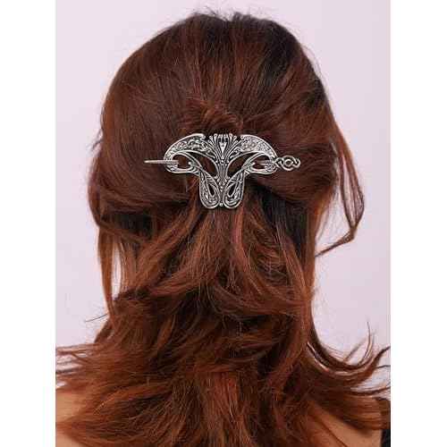 HAQUIL Vintage Celtic Knot Gothic Hair Accessories 1 Count Silver Hair Sticks Hair Ornaments